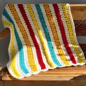 Handmade Crotchet Baby Blanket | Nursery | Baby Shower Gift | Newborn | Gift